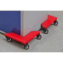 Load image into Gallery viewer, Sealey Corner Transport Dollies Set of 4 - 150kg Capacity