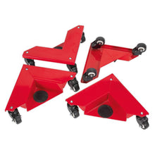 Load image into Gallery viewer, Sealey Corner Transport Dollies Set of 4 - 150kg Capacity