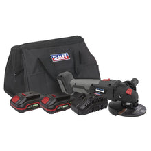 Load image into Gallery viewer, Sealey Brushless Angle Grinder Kit 20V SV20 Series - 2 Batteries