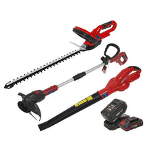 Load image into Gallery viewer, Sealey 3 x 20V SV20 Series Garden Power Tool Kit - 2 Batteries