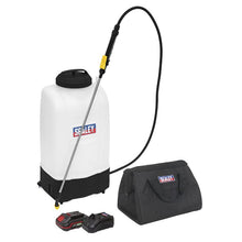 Load image into Gallery viewer, Sealey Cordless Garden Backpack Sprayer 15L 20V 2Ah SV20 Series