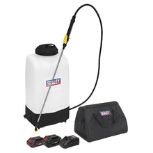 Load image into Gallery viewer, Sealey Cordless Garden Backpack Sprayer 20V SV20 Series 15L - 2 Batteries