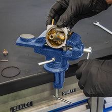Load image into Gallery viewer, Sealey 50mm Portable Bench & Table Vice, 360° Swivel Base