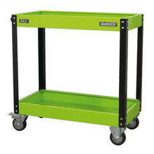 Load image into Gallery viewer, Sealey Workshop Trolley 2-Level Heavy-Duty - Hi-Vis Green
