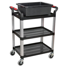Load image into Gallery viewer, Sealey Workshop Trolley 3-Level Composite - 3 Wall - 750 x 460 x 980mm