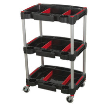Load image into Gallery viewer, Sealey Workshop Trolley 3-Level Composite, Parts Storage