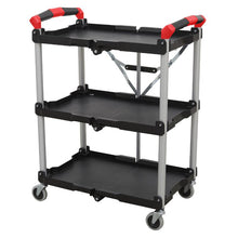 Load image into Gallery viewer, Sealey Folding Workshop Trolley 3-Level