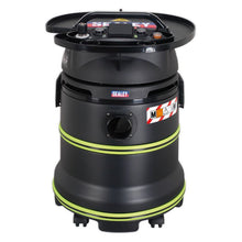 Load image into Gallery viewer, Sealey Vacuum Cleaner Industrial Dust-Free Wet/Dry 35L 1000W/230V Plastic Drum M-Class Self-Clean Filter