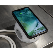 Load image into Gallery viewer, Sealey Extension Cable Cube 3 x 230V & 3 x USB Sockets & Wireless Charging Pad - 1.4M