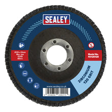 Load image into Gallery viewer, Sealey Flap Disc Zirconium 125mm (5") - 22mm Bore 120Grit
