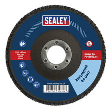 Load image into Gallery viewer, Sealey Flap Disc Zirconium 125mm (5") - 22mm Bore 60Grit