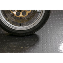 Load image into Gallery viewer, Sealey Vinyl Floor Tile, Peel & Stick Backing - Silver Coin - Pack of 16