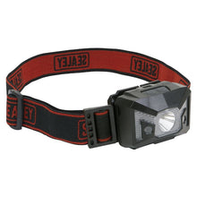 Load image into Gallery viewer, Sealey Head Torch 3W SMD & 2 Red LED 3 x AAA Cell, Auto-Sensor