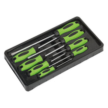 Load image into Gallery viewer, Sealey Screwdriver Set 8pc - Hi-Vis Green (Premier)