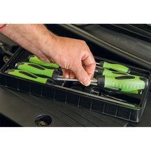 Load image into Gallery viewer, Sealey Screwdriver Set 8pc Hammer-Thru - Hi-Vis Green (Premier)