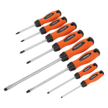 Load image into Gallery viewer, Sealey Screwdriver Set 8pc Hi-Vis Orange (Premier)