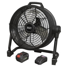 Load image into Gallery viewer, Sealey 2-in-1 Cordless/Corded High Velocity Drum Fan 16" 230V/20V SV20 Series