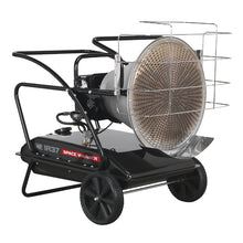Load image into Gallery viewer, Sealey Infrared Space Warmer Paraffin/Kerosene/Diesel Heater, Wheels 125,000Btu/hr