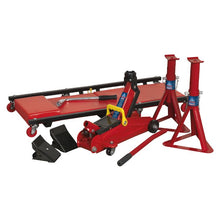 Load image into Gallery viewer, Sealey Lifting Kit 5pc 2 Tonne (Inc Jack, Axle Stands, Creeper, Chocks & Wrench)