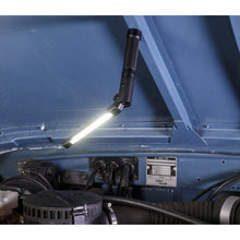 Load image into Gallery viewer, Sealey Rechargeable Aluminium Folding Pocket Light 2 COB & 1 SMD LED