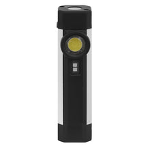 Load image into Gallery viewer, Sealey Rechargeable Aluminium Pocket Light, UV 3W COB & 1W SMD LED