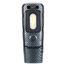Load image into Gallery viewer, Sealey Rechargeable 360° Inspection Light 3W COB & 1W SMD LED Carbon Fibre Effect