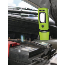 Load image into Gallery viewer, Sealey Rechargeable 360° Inspection Light 3W COB & 1W SMD LED Green Lithium-Polymer