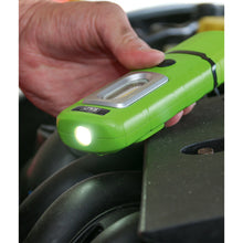 Load image into Gallery viewer, Sealey Rechargeable 360° Inspection Light 3W COB & 1W SMD LED Green Lithium-Polymer