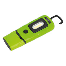 Load image into Gallery viewer, Sealey Rechargeable 360° Inspection Light 3W COB & 1W SMD LED Green Lithium-Polymer