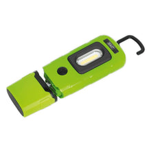 Load image into Gallery viewer, Sealey Rechargeable 360° Inspection Light 3W COB & 1W SMD LED Green Lithium-Polymer