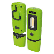 Load image into Gallery viewer, Sealey Rechargeable 360° Inspection Light 3W COB & 1W SMD LED Green Lithium-Polymer