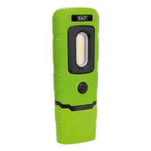 Load image into Gallery viewer, Sealey Rechargeable 360° Inspection Light 3W COB & 1W SMD LED Green Lithium-Polymer