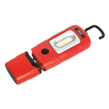 Load image into Gallery viewer, Sealey Rechargeable 360° Inspection Light 3W COB & 1W SMD LED Red Lithium-Polymer