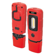 Load image into Gallery viewer, Sealey Rechargeable 360° Inspection Light 3W COB & 1W SMD LED Red Lithium-Polymer
