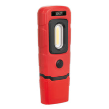 Load image into Gallery viewer, Sealey Rechargeable 360° Inspection Light 3W COB & 1W SMD LED Red Lithium-Polymer