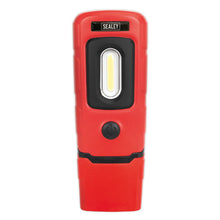Load image into Gallery viewer, Sealey Rechargeable 360° Inspection Light 3W COB & 1W SMD LED Red Lithium-Polymer