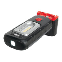 Load image into Gallery viewer, Sealey Rechargeable 360° Inspection Light 3W COB & 1W SMD LED Black Lithium-Polymer