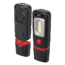 Load image into Gallery viewer, Sealey Rechargeable 360° Inspection Light 3W COB & 1W SMD LED Black Lithium-Polymer