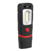 Load image into Gallery viewer, Sealey Rechargeable 360° Inspection Light 3W COB & 1W SMD LED Black Lithium-Polymer