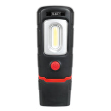 Load image into Gallery viewer, Sealey Rechargeable 360° Inspection Light 3W COB & 1W SMD LED Black Lithium-Polymer