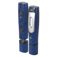 Load image into Gallery viewer, Sealey Rechargeable 360° Inspection Light 7 SMD & 3W SMD LED Blue Lithium-ion
