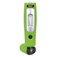 Load image into Gallery viewer, Sealey Rechargeable 360° Inspection Lamp 7 SMD & 3W SMD LED Green Lithium-ion
