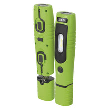 Load image into Gallery viewer, Sealey Rechargeable 360° Inspection Lamp 7 SMD & 3W SMD LED Green Lithium-ion