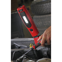 Load image into Gallery viewer, Sealey Rechargeable 360° Inspection Light 7 SMD & 3W SMD LED Red Lithium-ion