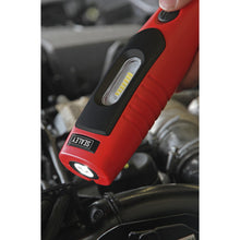 Load image into Gallery viewer, Sealey Rechargeable 360° Inspection Light 7 SMD & 3W SMD LED Red Lithium-ion