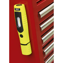 Load image into Gallery viewer, Sealey Rechargeable 360° Inspection Light 7 SMD & 3W SMD LED Yellow Lithium-ion