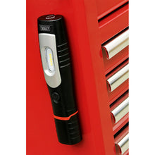 Load image into Gallery viewer, Sealey Rechargeable 360° Inspection Light 7 SMD & 3W SMD LED Black Lithium-ion