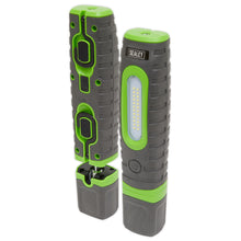 Load image into Gallery viewer, Sealey Rechargeable 360° Inspection Lamp 24 SMD & 3W SMD LED Green 2 x Lithium-ion