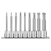 Load image into Gallery viewer, Teng Socket Set 3/8" Drive Long Hex Bit Ball Point 9pcs