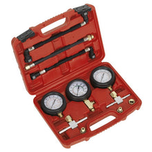 Load image into Gallery viewer, Sealey Motorcycle Compression & Fuel Pressure Gauge Set 3pc